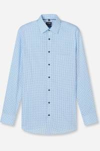 OLYMP Luxor Modern Fit Hemd blau, Bedruckt