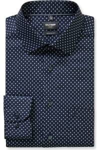 OLYMP Luxor Modern Fit Hemd marine, Bedruckt