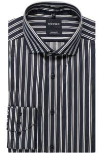 OLYMP Luxor Modern Fit Hemd marine, Gestreift