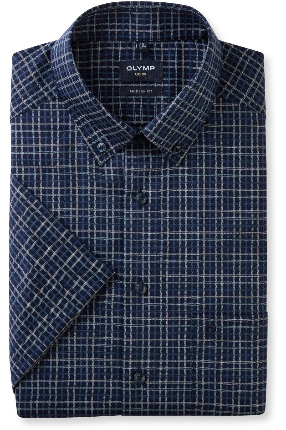 OLYMP Luxor Modern Fit Hemd marine, Kariert