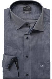OLYMP Luxor Modern Fit Hemd marine, Faux-uni