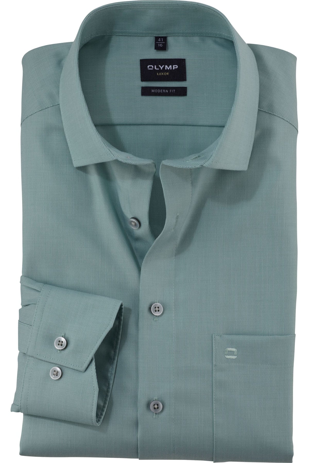 OLYMP Luxor Modern Fit Hemd grün, Faux-uni
