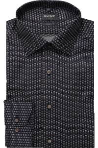 OLYMP Luxor Modern Fit Hemd marine, Bedruckt
