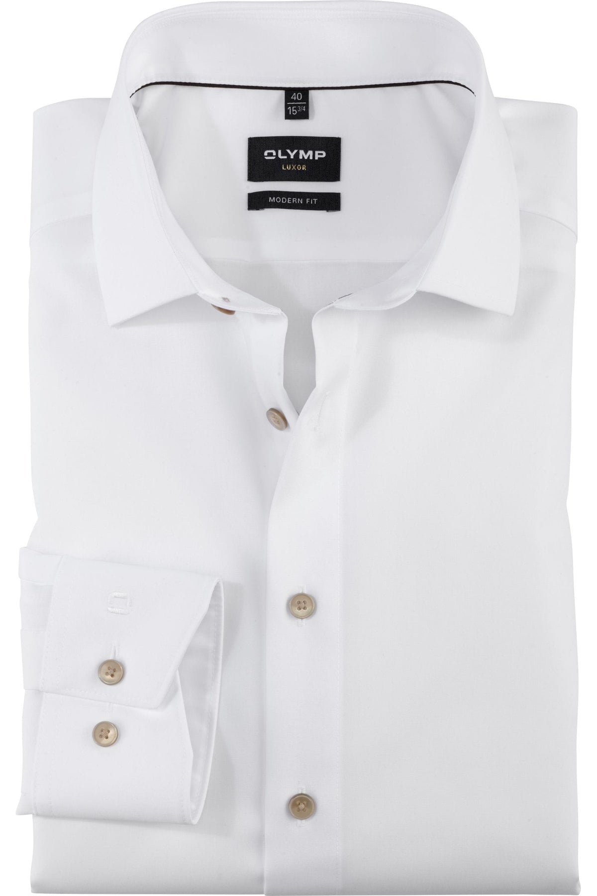 OLYMP Luxor Modern Fit Hemd weiss, Einfarbig