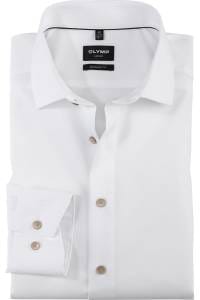 OLYMP Luxor Modern Fit Hemd weiss, Einfarbig