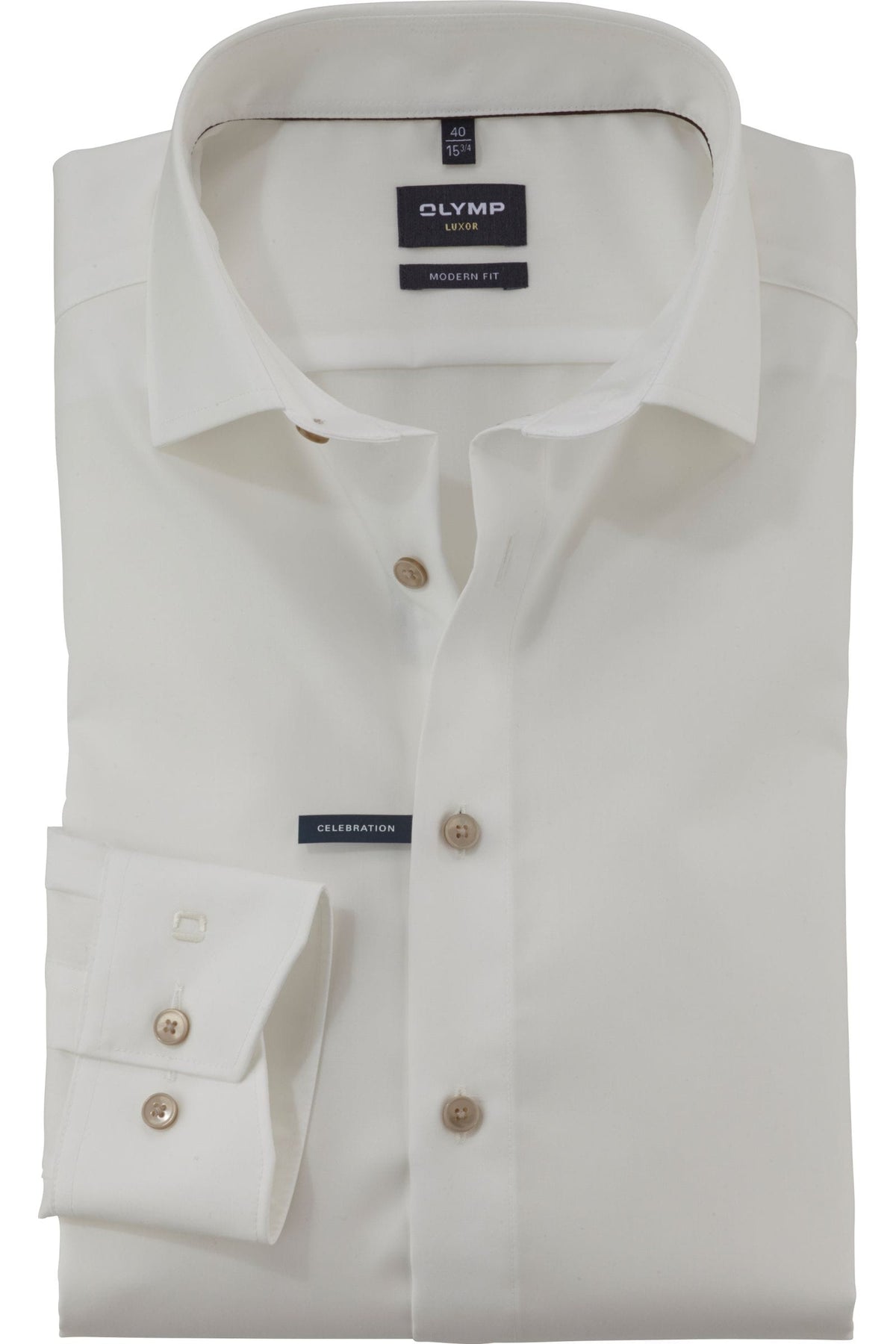 OLYMP Luxor Modern Fit Hemd beige, Einfarbig