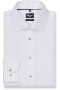 OLYMP Luxor Modern Fit Hemd weiss, Einfarbig