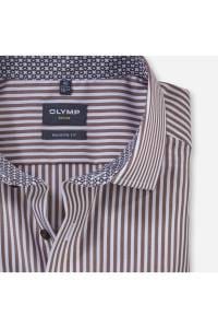 OLYMP Luxor Modern Fit Hemd braun, Gestreift