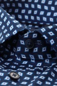 OLYMP Luxor Modern Fit Hemd royal, Bedruckt