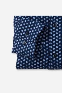OLYMP Luxor Modern Fit Hemd royal, Bedruckt