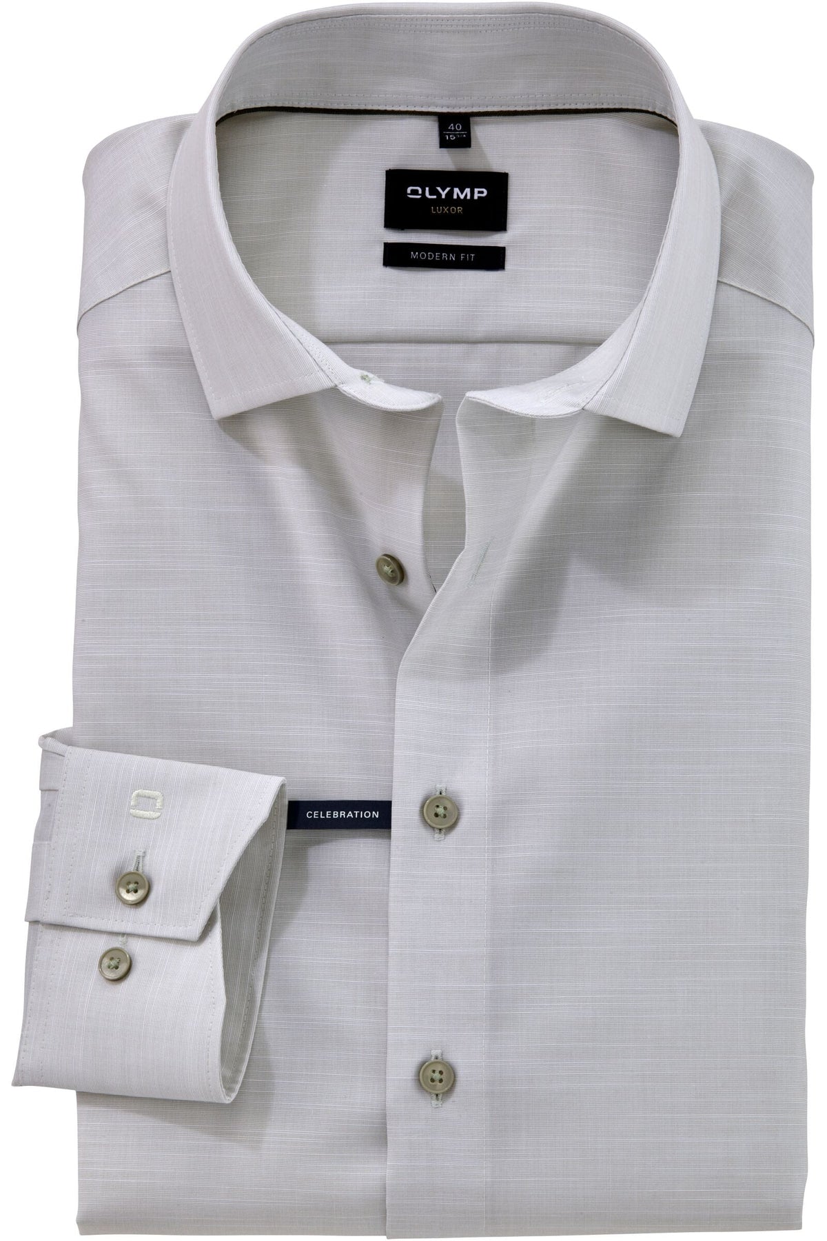 OLYMP Luxor Modern Fit Hemd kitt, Faux-uni