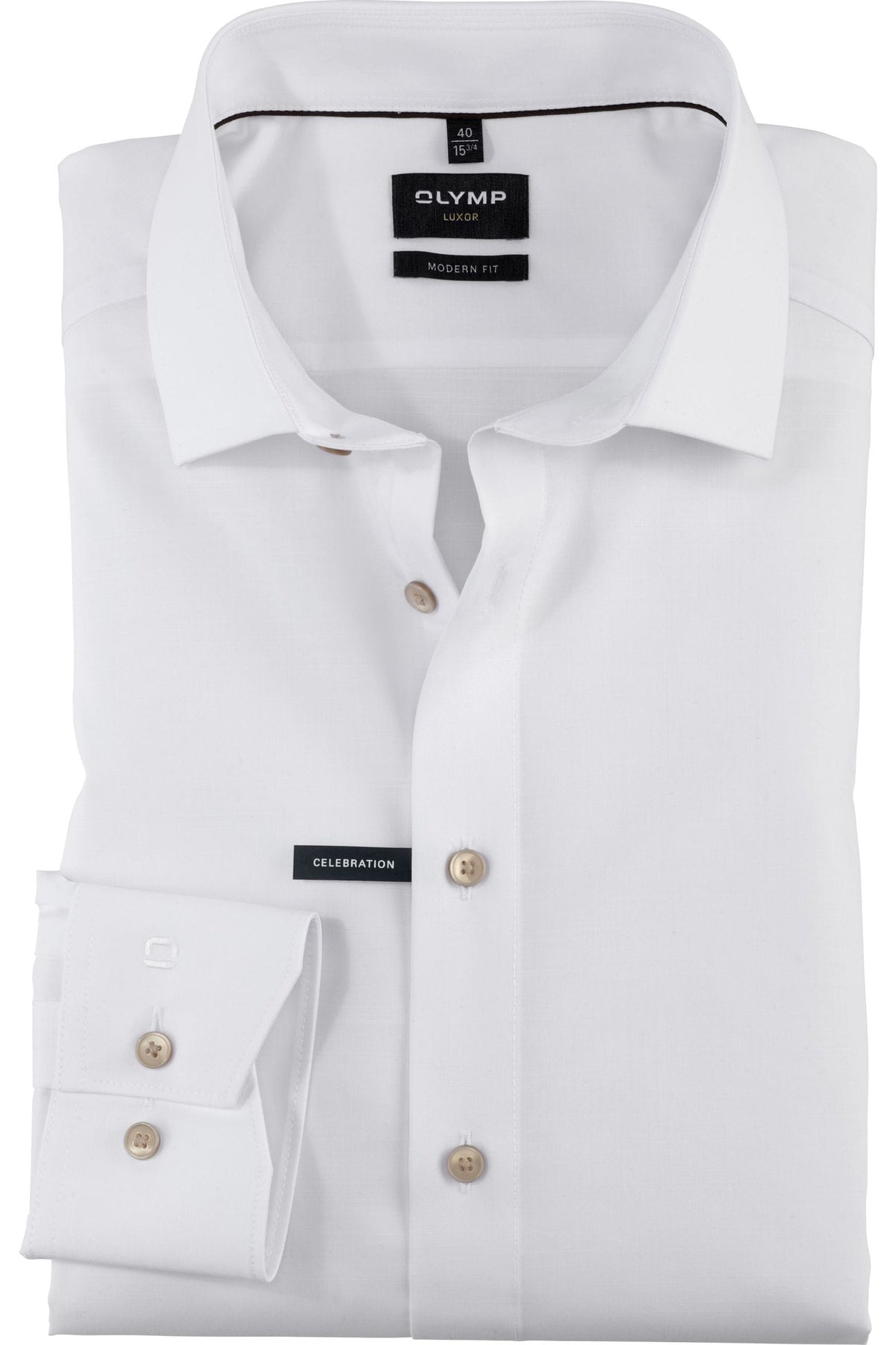 OLYMP Luxor Modern Fit Hemd weiss, Faux-uni