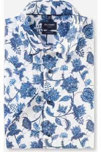 OLYMP Luxor Modern Fit Hemd royal, Bedruckt