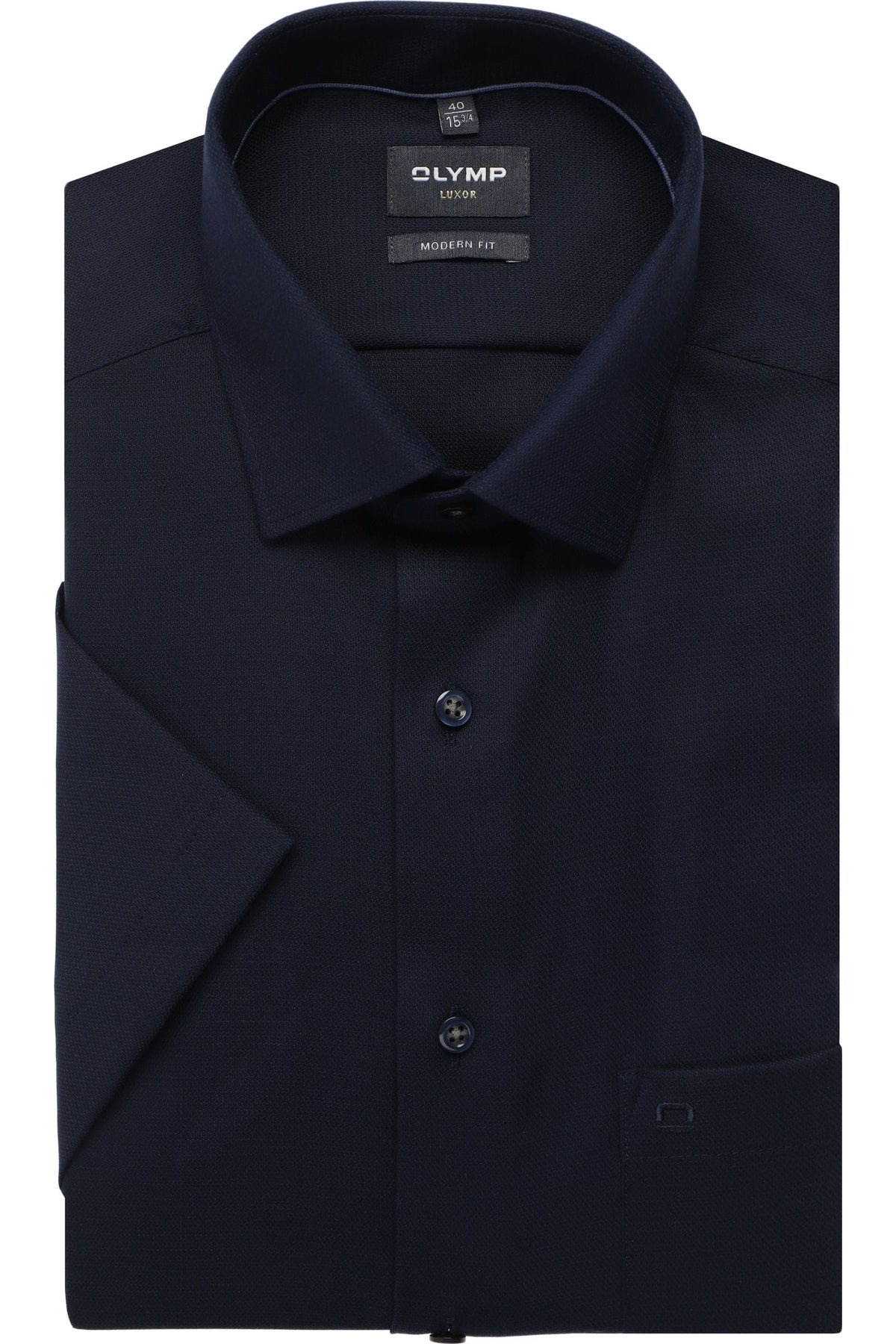 OLYMP Luxor Modern Fit Hemd marine, Einfarbig