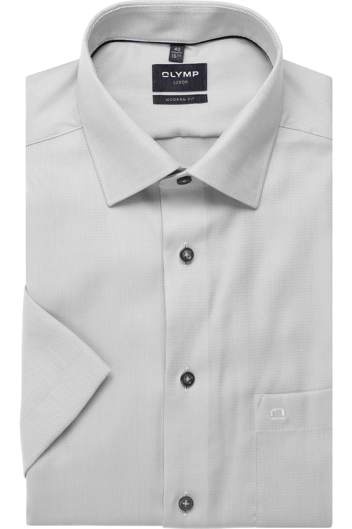OLYMP Luxor Modern Fit Hemd silbergrau, Einfarbig