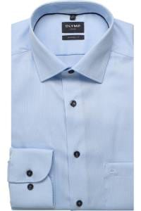 OLYMP Luxor Modern Fit Hemd bleu, Faux-uni
