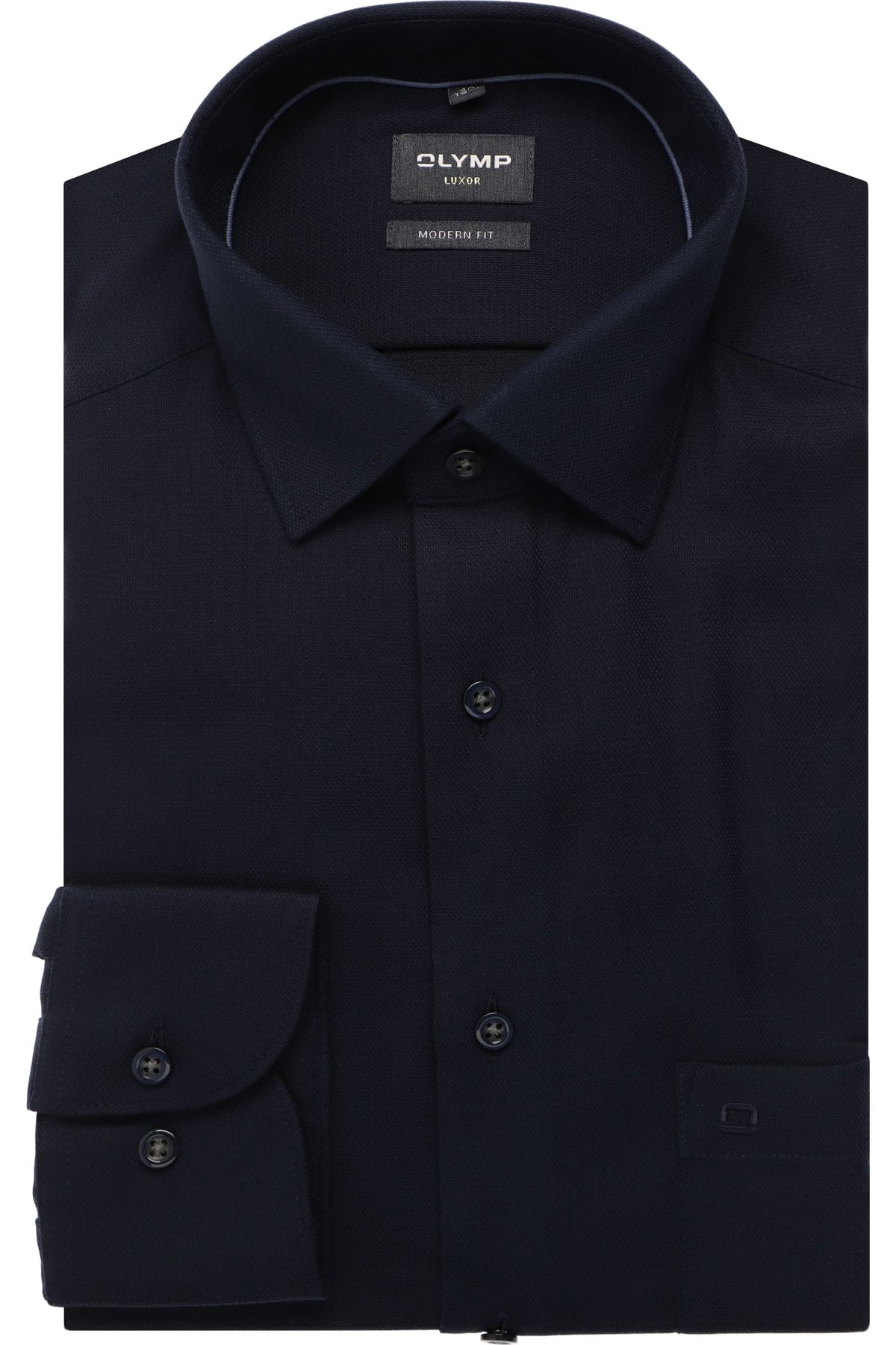 OLYMP Luxor Modern Fit Hemd marine, Einfarbig