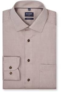 OLYMP Luxor Modern Fit Hemd nougat, Faux-uni