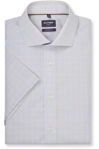OLYMP Luxor Modern Fit Hemd blau, Kariert