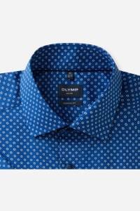 OLYMP Luxor Modern Fit Hemd royal, Bedruckt