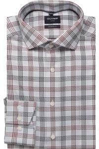 OLYMP Luxor Modern Fit Hemd bleu, Kariert