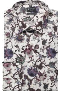 OLYMP Luxor Modern Fit Hemd weiss, Bedruckt