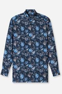 OLYMP Luxor Modern Fit Hemd marine, Bedruckt