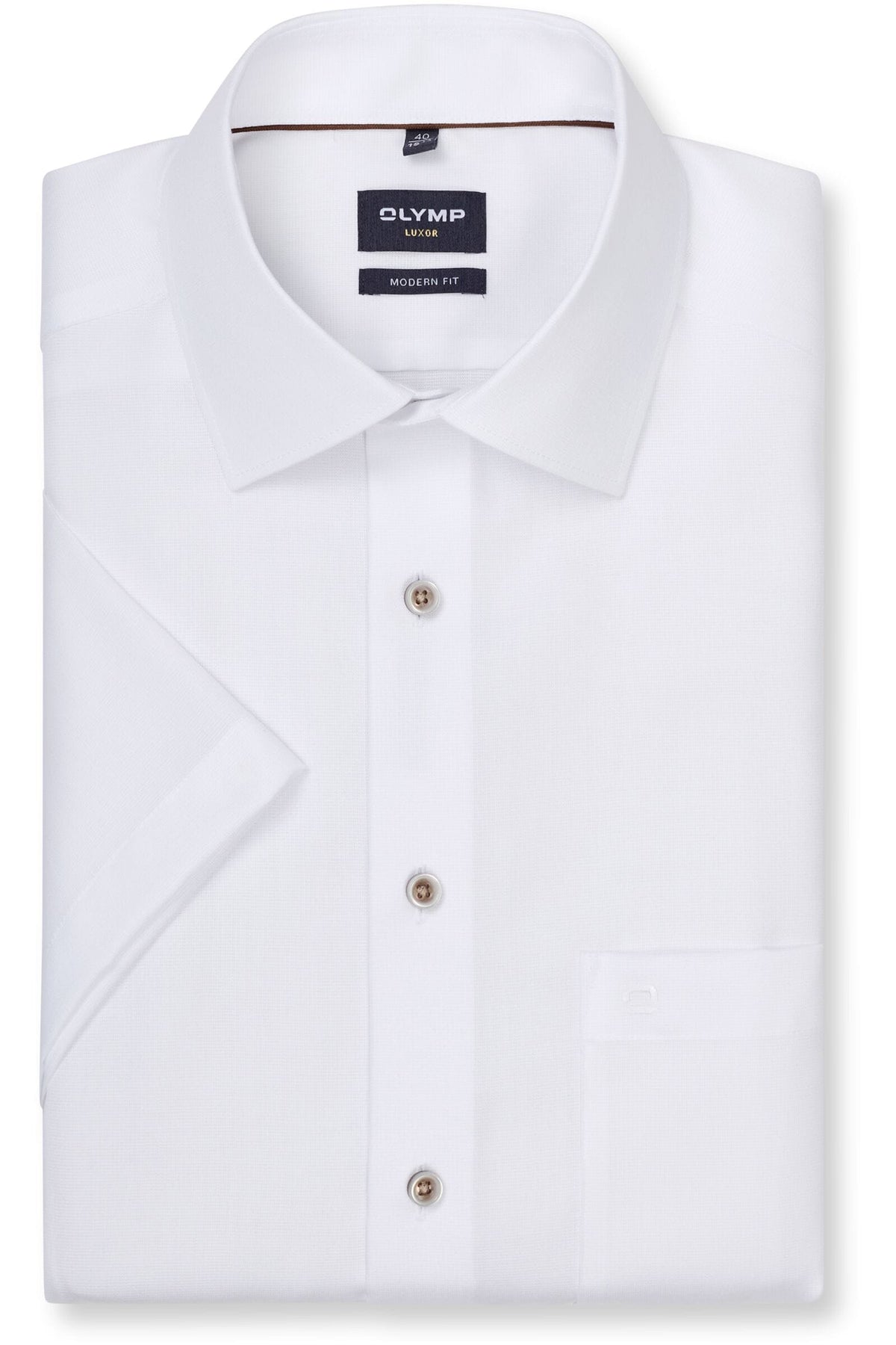 OLYMP Luxor Modern Fit Hemd weiss, Einfarbig