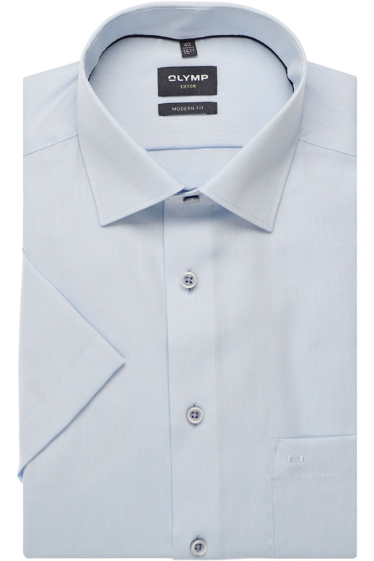 OLYMP Luxor Modern Fit Hemd bleu, Einfarbig