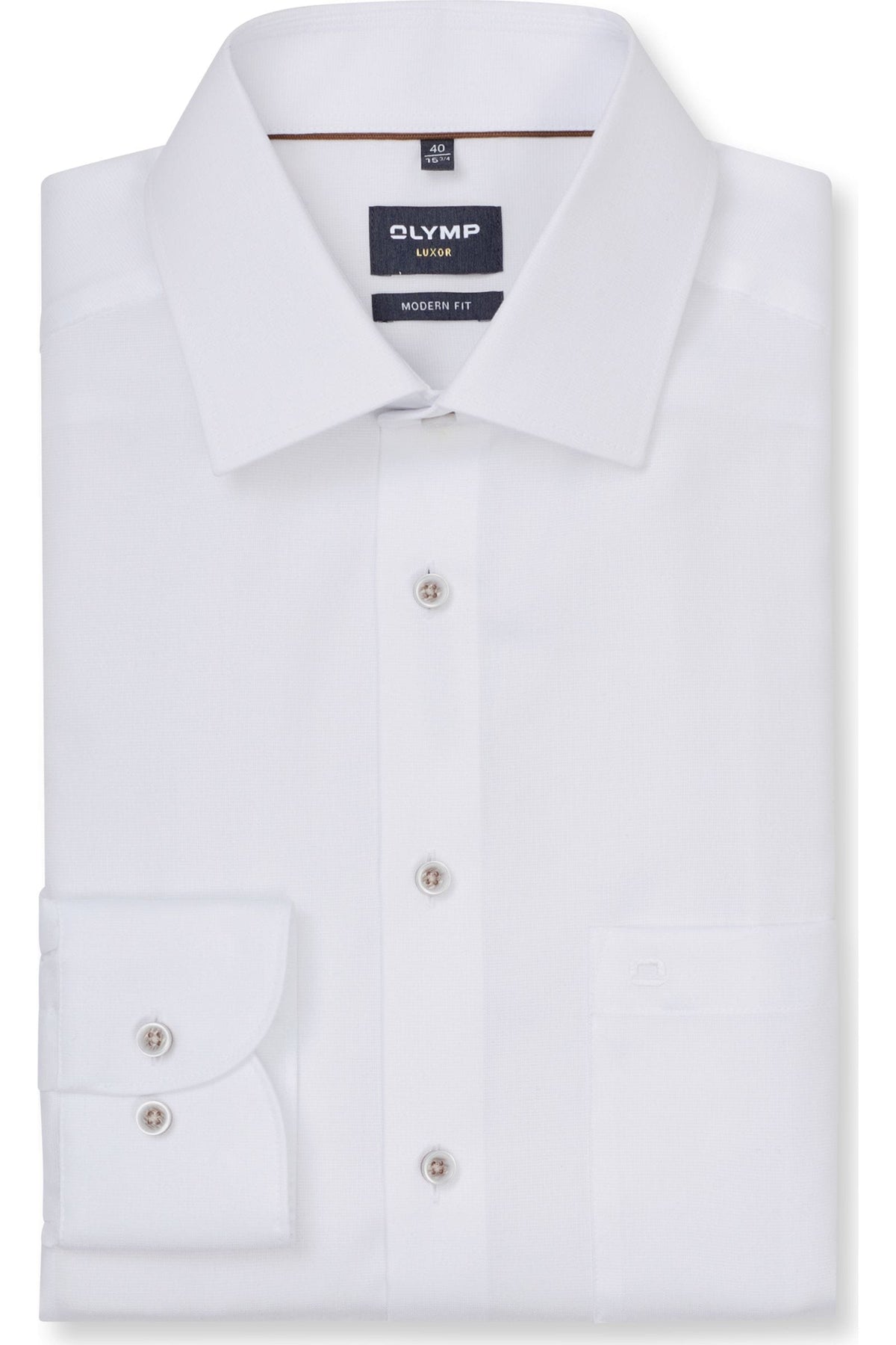 OLYMP Luxor Modern Fit Hemd weiss, Einfarbig