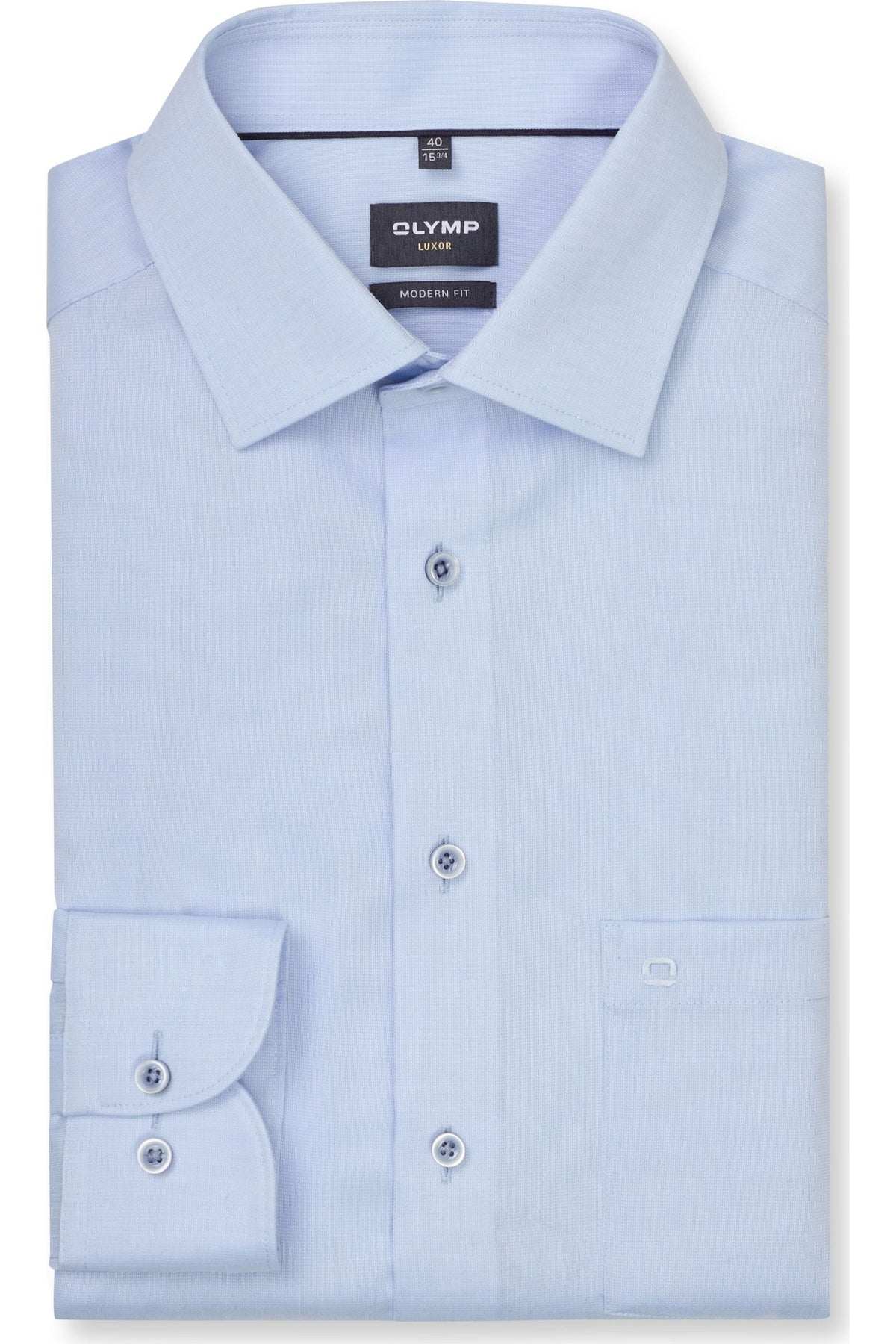 OLYMP Luxor Modern Fit Hemd bleu, Einfarbig
