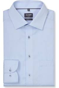OLYMP Luxor Modern Fit Hemd bleu, Einfarbig