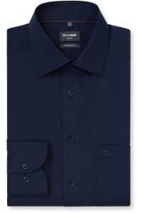 OLYMP Luxor Modern Fit Hemd marine, Einfarbig