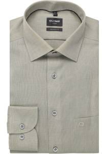 OLYMP Luxor Modern Fit Hemd oliv, Einfarbig