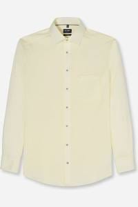 OLYMP Luxor Modern Fit Hemd zitronengelb, Faux-uni