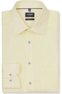 OLYMP Luxor Modern Fit Hemd zitronengelb, Faux-uni