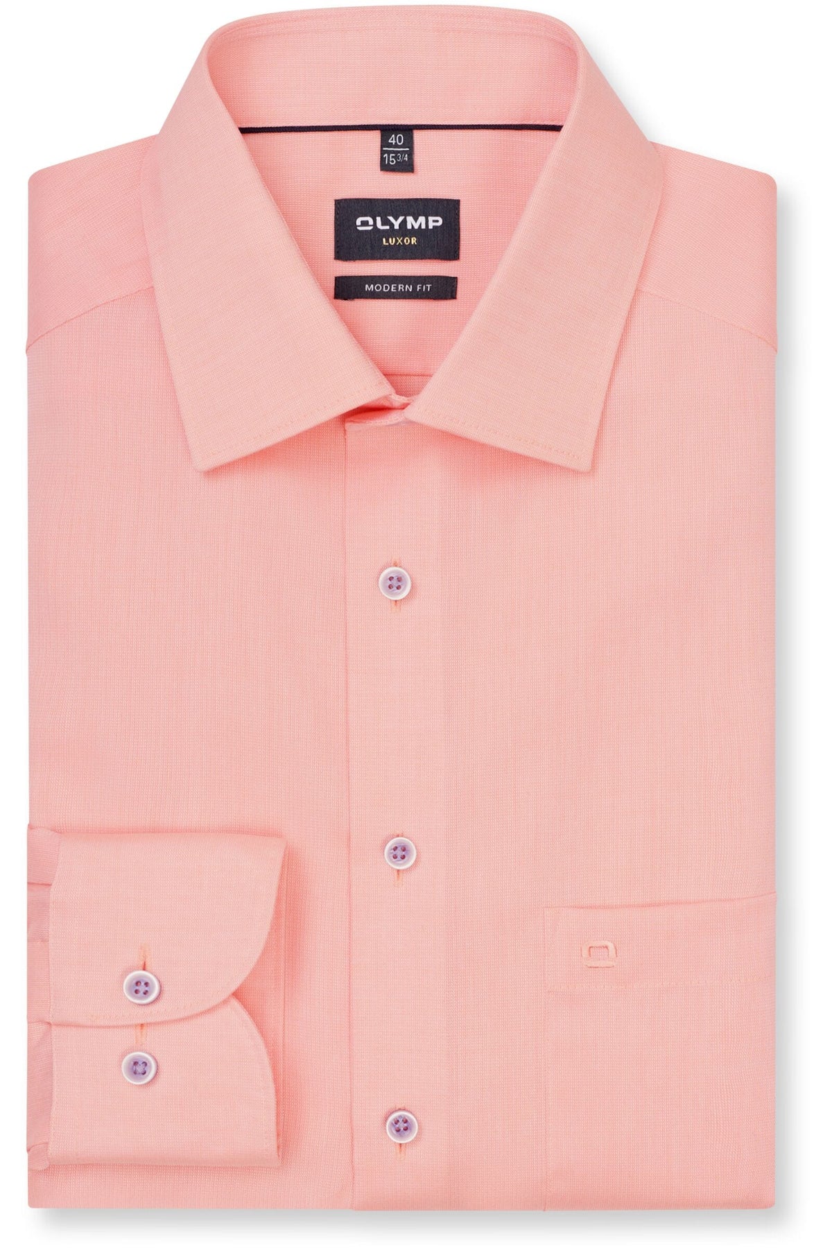 OLYMP Luxor Modern Fit Hemd mandarin, Faux-uni