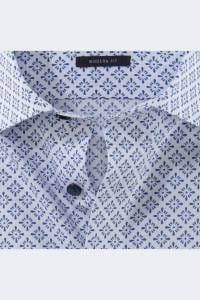 OLYMP Luxor Modern Fit Hemd weiss, Bedruckt