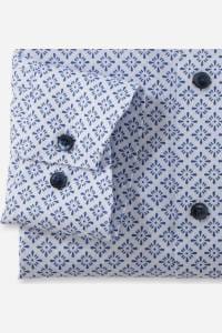 OLYMP Luxor Modern Fit Hemd weiss, Bedruckt