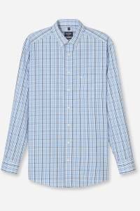 OLYMP Luxor Modern Fit Hemd blau, Kariert