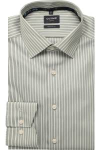 OLYMP Luxor Modern Fit Hemd grün/weiss, Gestreift