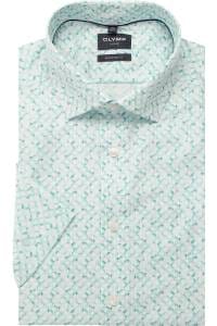 OLYMP Luxor Modern Fit Hemd mint, Bedruckt