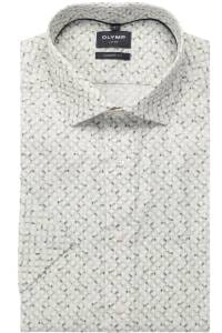 OLYMP Luxor Modern Fit Hemd oliv, Bedruckt