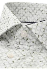OLYMP Luxor Modern Fit Hemd oliv, Bedruckt