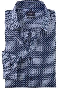 OLYMP Luxor Modern Fit Hemd marine, Bedruckt