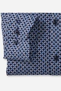 OLYMP Luxor Modern Fit Hemd marine, Bedruckt