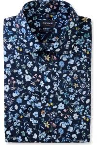OLYMP Luxor Modern Fit Hemd marine, Bedruckt