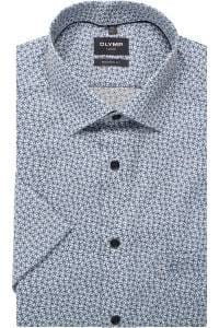 OLYMP Luxor Modern Fit Hemd blau, Bedruckt