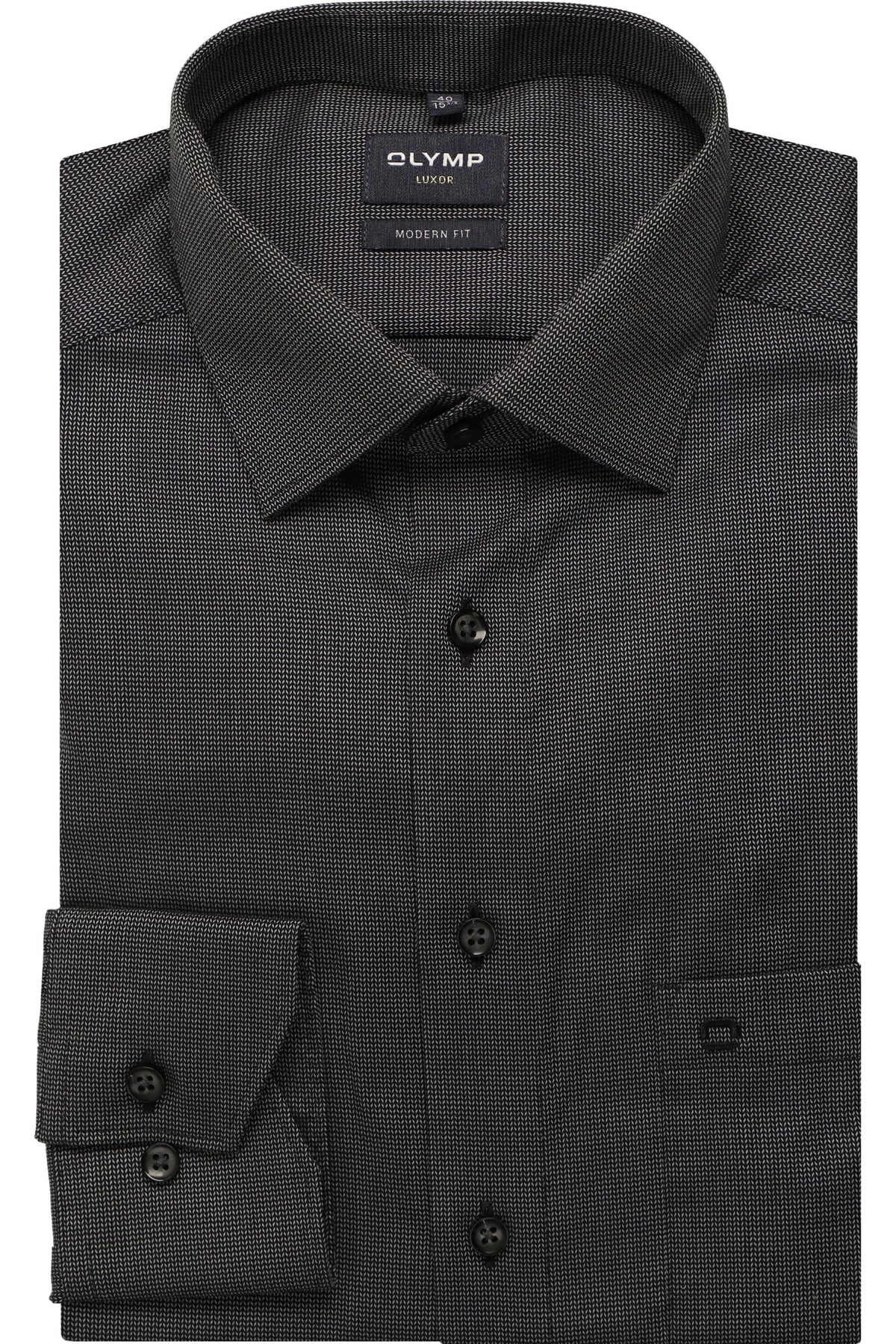 OLYMP Luxor Modern Fit Hemd silbergrau, Faux-uni