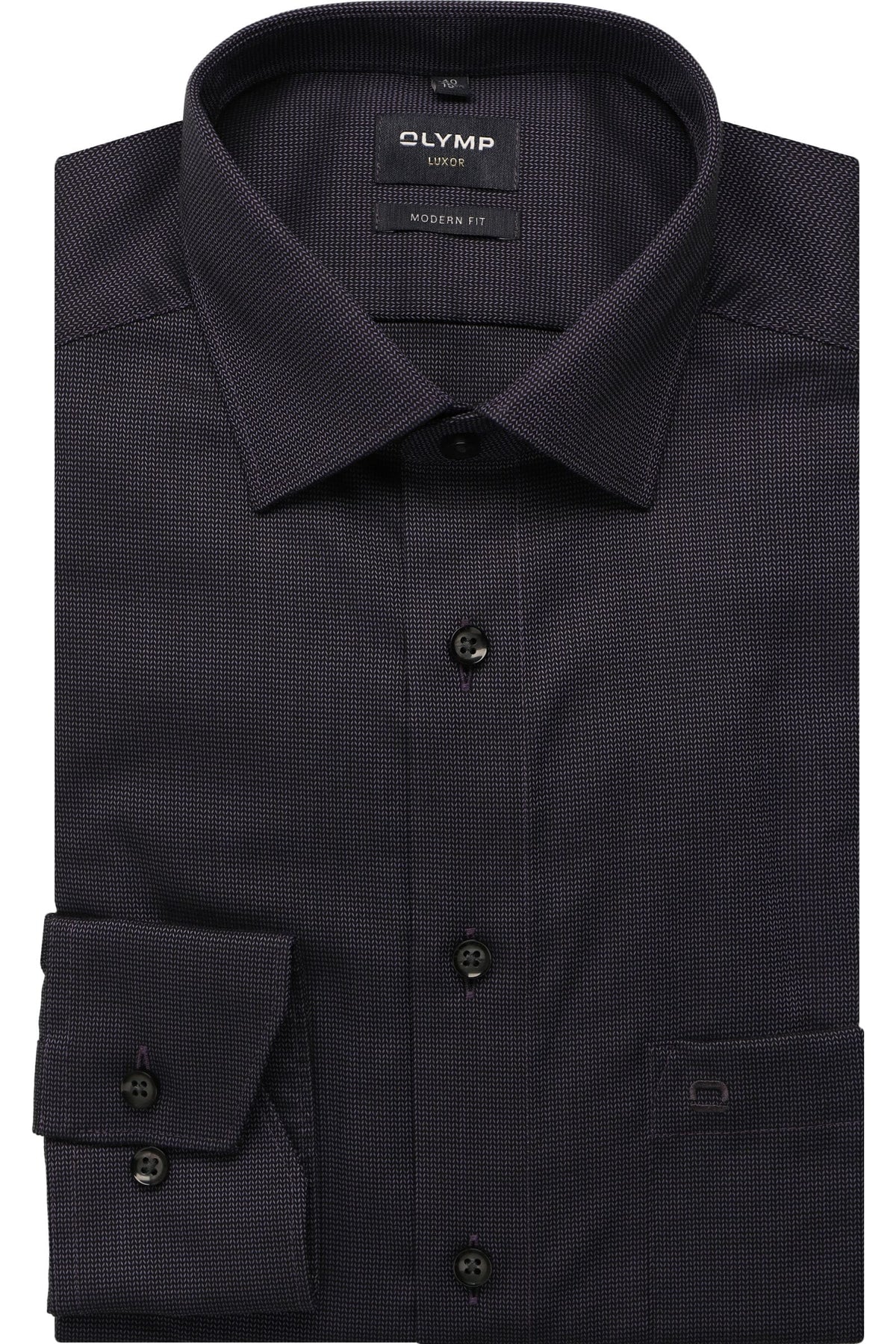 OLYMP Luxor Modern Fit Hemd viola, Faux-uni